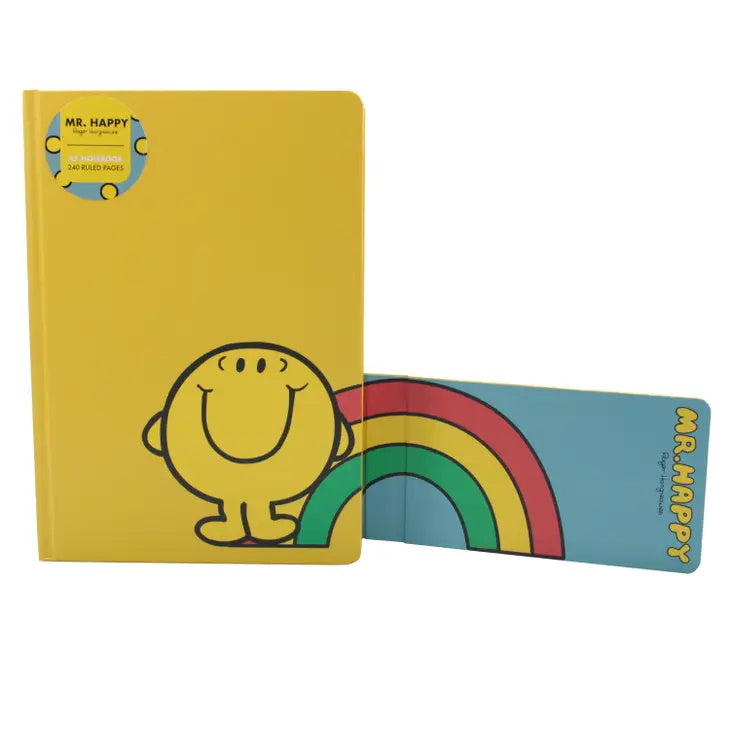 Mr Happy Think Happy Thoughts A5 Notebook