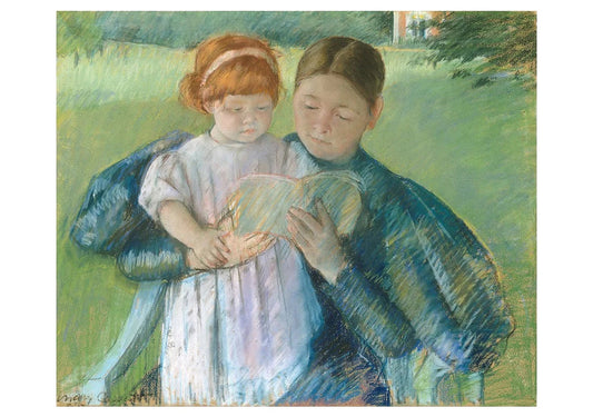 The Reading Woman Notecard: Nurse Reading to a Little Girl