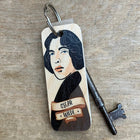 Oscar Wilde Character Wooden Keyring