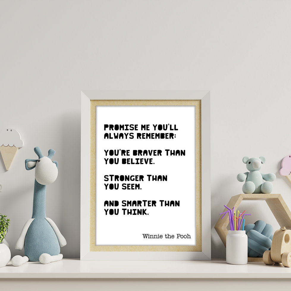 Winnie the Pooh A5 Quote Print: Promise Me You'll Always Remember