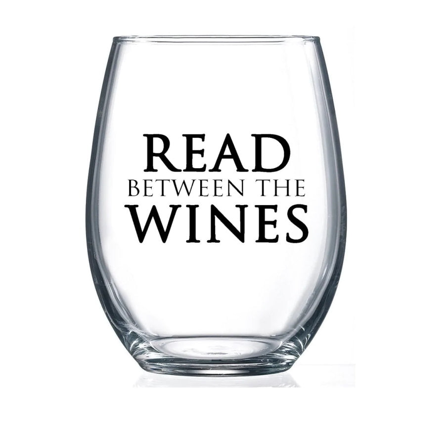 Read Between the Wines Stemless Wine Glass