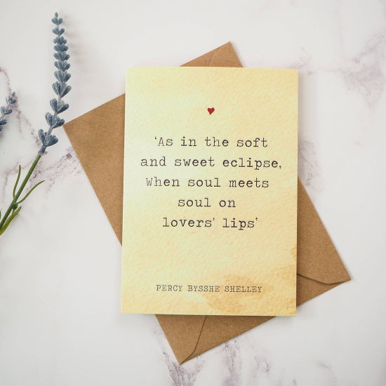 Percy Shelley Quote Card from Literary Emporium