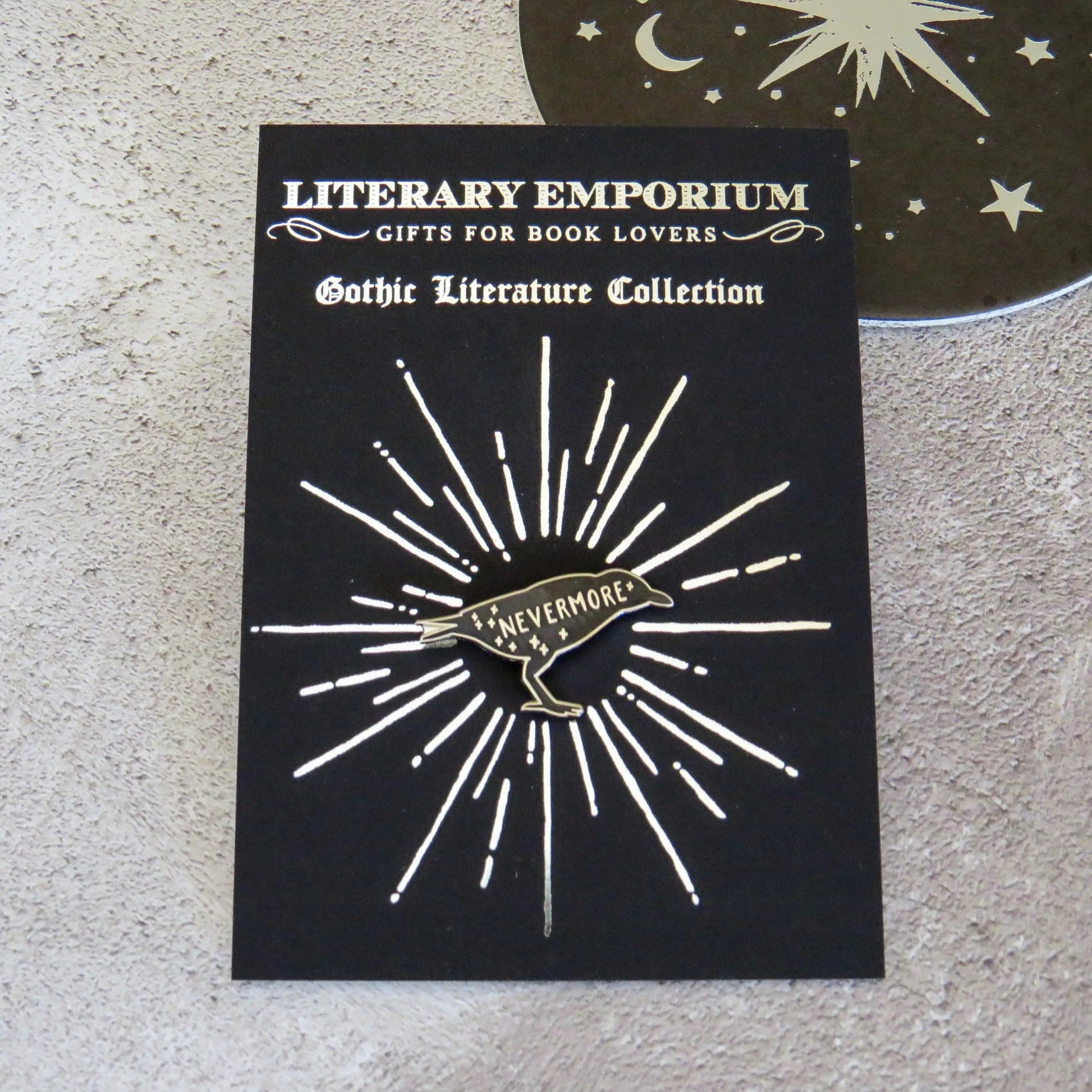 The Raven Edgar Allan Poe Enamel Pin Badge Literary Emporium