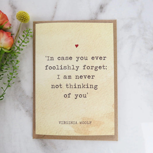 Virginia Woolf Quote Card Literary Emporium