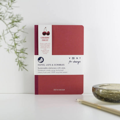 SUCSEED Sustainable Notebook - Cherry Husk