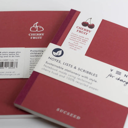 SUCSEED Sustainable Notebook - Cherry Husk