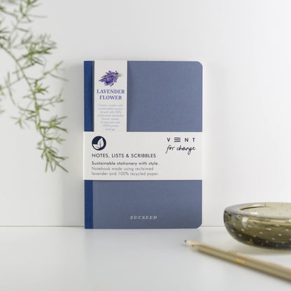 SUCSEED Sustainable Notebook - Lavender Flower