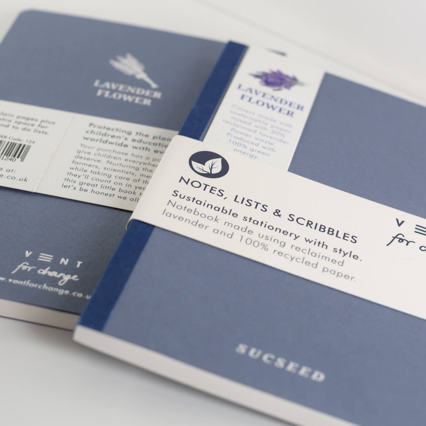 SUCSEED Sustainable Notebook - Lavender Flower
