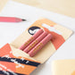 Pack of 3 Recycled Pencils - Ideas Deep Pink